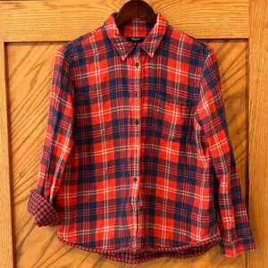 MADEWELL Ladies Flannel Long-Sleeve Button-Down